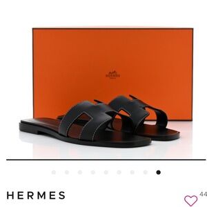 HERMES ORAN SANDALS BLK